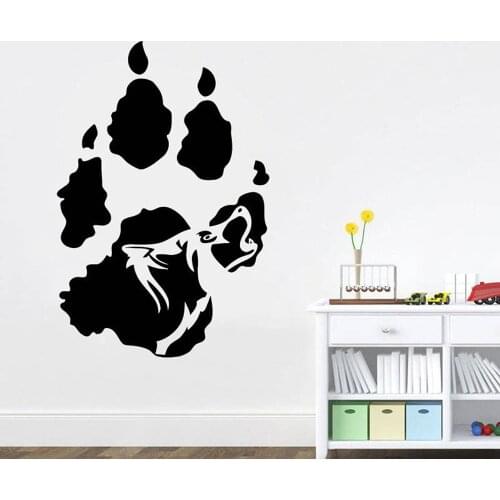 Wolf Dog Animals anime wall decal Wolf Wall Tattoo Wolf Wolves Wall Stickers for Nursery Boys Bedroom Decoration Decals C929