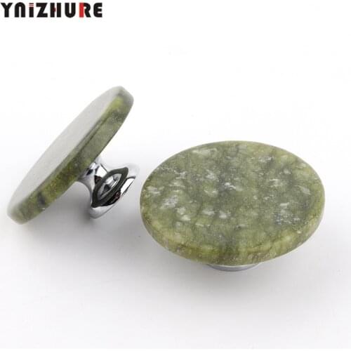 YNIZHURE Design Green Emerald Handle Circular Knobs Decorative Wall Hook Small Drawer Cabinet Door Handles