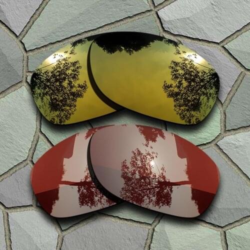 Yellow Golden&Bronze Brown Sunglasses Polarized Replacement Lenses for Oakley Pit Bull