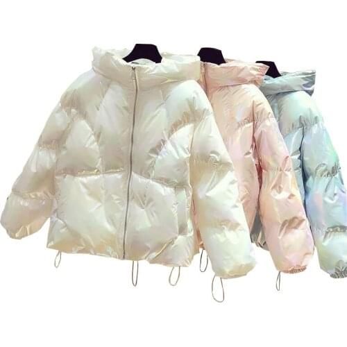 Winter Women Sequins Ultralight Thin Down Jacket Duck Down Hooded Jackets Long Sleeve Warm Coat Parka Female Portable Outwear