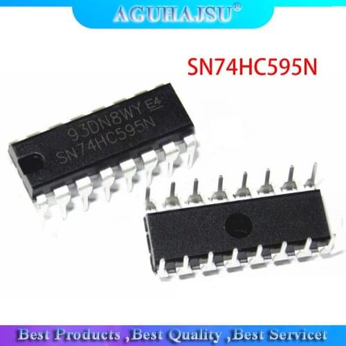10pcs SN74HC595N SN74HC595 74HC595N 74HC595 DIP-16 Counter Shift Registers Tri-State 8-Bit new original
