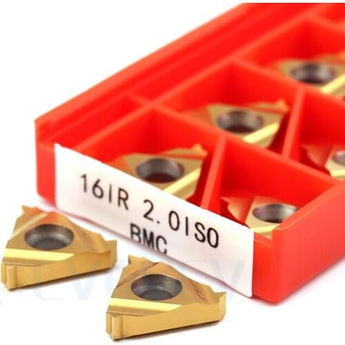 16IR 0.50 0.75 ISO 1.0 1.25 ISO 1.50 1.75 ISO 2.0 2.5 ISO 3.0 3.5 ISO BMC CNC Lathe Carbide Thread Inserts Steel Turning Tools