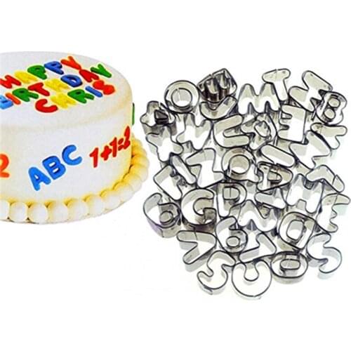 37 Pcs/set Biscuit Cake Tools Kitchen Stainless Steel Silver Set Tool DIY Cake Cutter Mold Letter Number Fondant Cookie