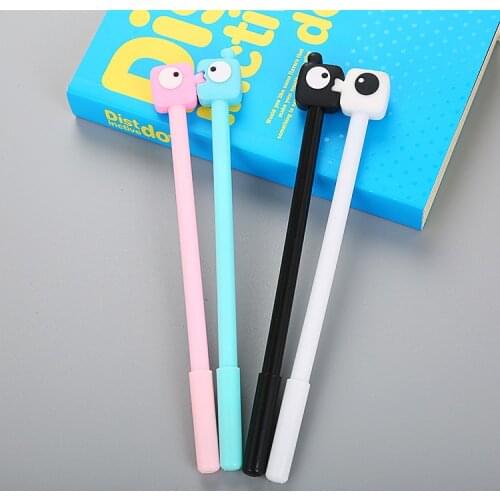 40 PCs creative sweet lovers neutral pen office black signature cute student stationery pair mouth couple water pen