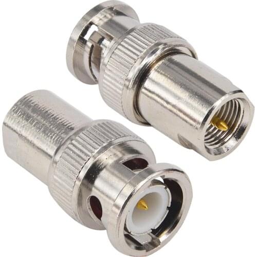 50 pieces/lot) Nickel Plated FME Male to BNC Male Straight Connector RF Coax Adapter