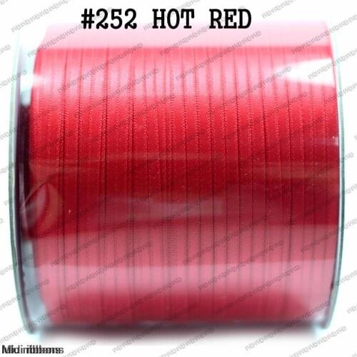 500 yards/Roll 3mm Double Face Satin Ribbon Solid Color Satin Ribbon DIY Handmade Hair Accessories #252 Hot Red