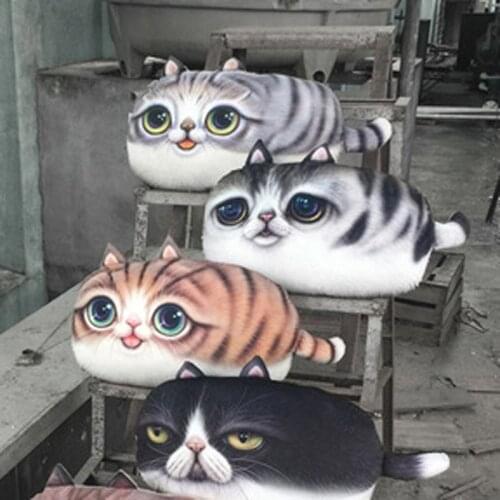 55x32 cm Large Size 3D Cute Cat shade Cushion Creative Cartoon Sofa Office Nap Pillow Washable Cushions