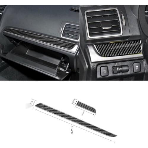 ForSubaru Forester 2013-2018 Accessories LHD Carbon Fiber Car Center Console Copilot Storage Box Sticker Interior Trim