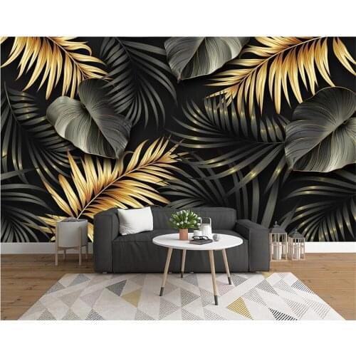 Beibehang Nach Nordic hand-gemalt tropische pflanze blatt linie licht luxus TV hintergrund tapete wand papers home decor