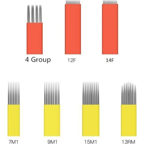 Biomaser 7 Size 100pcs Laminas Tebori Microblading Needles Permanent Makeup Eyebrow Tatoo Blade For Manual Tattoo Pen Machine