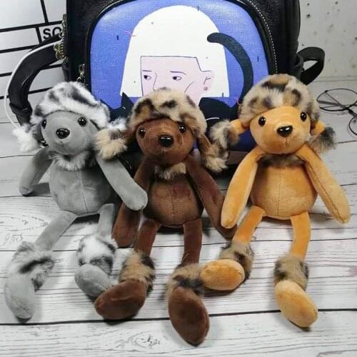 Boutique simulation Poodle Plush Pendant Keychain bag ornament personality creative Soothing doll cute Christmas couple gift