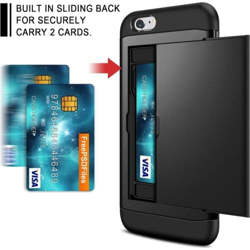 Credit Card Holder Slot Sliding Back Cover For iPhone 7 7Plus XR XS MAX 11 Pro Case For iPhone 8 8 Plus 7G 8G 6s 5 5s SE 2020