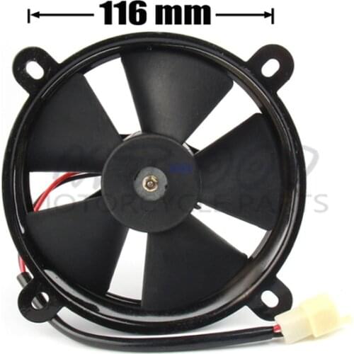 Black 6in Dia Electric Cooling Fan Radiator for Quad Dirt Motorcycle Bike Buggy 150c 200c Plastic + Metal