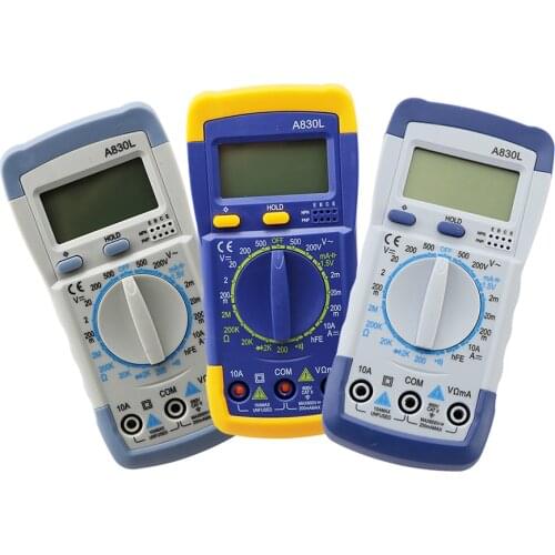 Smart A830L Mini Digital Multimeter LCD Digital AC DC Voltage Diode Frequency Multimeter Current Tester Function Table