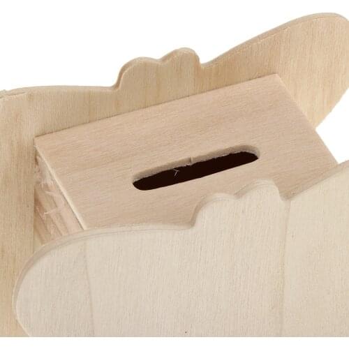 1 Pieces Wooden Butterfly Shaped Coin Money Saving Box Gift Painting Kits for Kids Diy Craft Kits