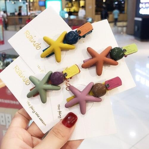 Children Cute Cartoon Frosted Matte Ornament Hair Clips Barrettes Girls Colors Acrylic Hairpins Kids Lovely Hair Accessories