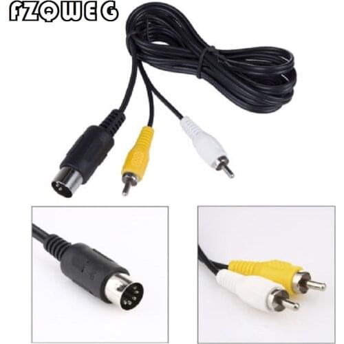 FZQWEG 10 PCS AV cable Audio Video Cable RCA Cord for SEGA Mega Drive 1 for Genesis 1