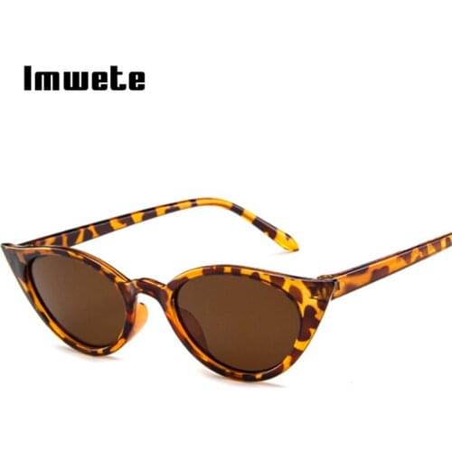 Imwete Small Cat Eye Sunglasses Women Luxury Brand Designer Sun Glasses Female Red Sunglass Retro Shades Men Eyeglasses