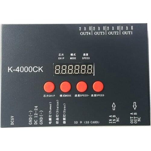 K-4000CK (T-4000'upgraded version),LED pixel SD card controller;off-line;4096 pixels controlled;SPI signal output