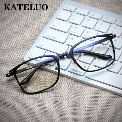 KATELUO TR-90 Computer Goggles Anti Blue Laser Ray Fatigue Radiation-resistant Transparent Glasses Eyeglasses Frame Eyewear 9928