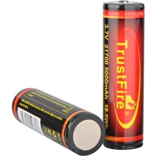 1Pc 21700 5000mAh Li-ion 3.7V Rechargeable Lithium Battery for Flashlights Torch 85DD