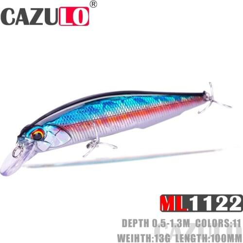 2021 New Minnow Fishing Lure Accesorios Isca Artificial Weights 13g 10cm Floating 0.5-1.3m Bait Wobblers Carp Fish Tackle Leurre