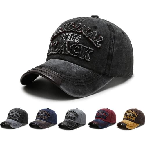 New Distressed Baseball Cap Men Curved Visor Snapback Hat For Women Casquette Femme Letter Embroidery Gorras Bones Masculino