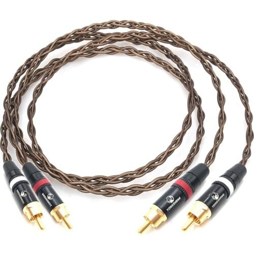 Colleimage HI-End Odin Silver Plated Signal Line RCA Interconnect Cable RCA to RCA Audio Cable Analogue Cable phono Cable