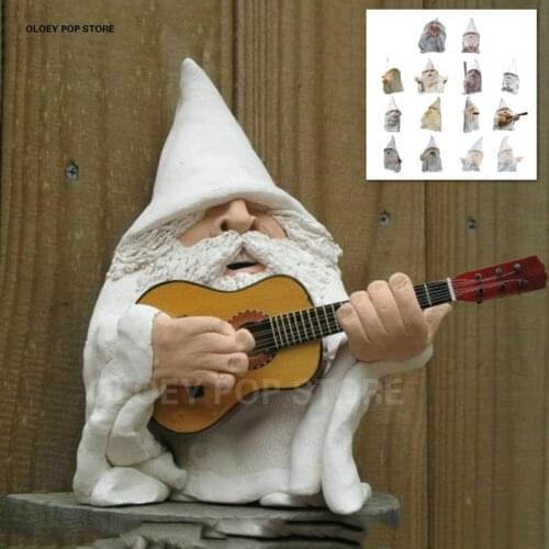 Garden White Old Man Wizard Dwarf Gnome Statue Resin Naughty Smoking Home Carft Ornaments Figurine Decorations Art Outdoor Yard