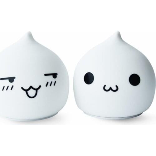 7 Color Water Drop LED Night Light Silicone Night Lamp Childrens gift LED Touch Light Christmas gift Cartoon lamp AAA Battery