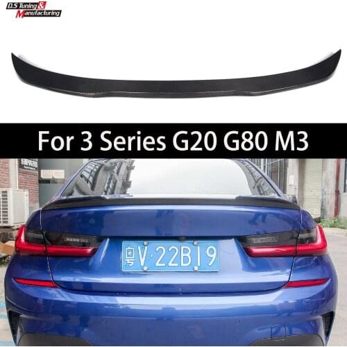 Real Carbon Fiber / CF Spoiler for BMW 2019+ 3 Series G20 (Sedan) & 2020+ G80 (M3), UV-Cut | OEM Fitment | High Gloss Finish