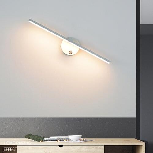 Nordic Led indoor wall lamps 8W White/Black 300° rotation Wall lights for home bedroom Bedside Mirror front Adjustable wall scon