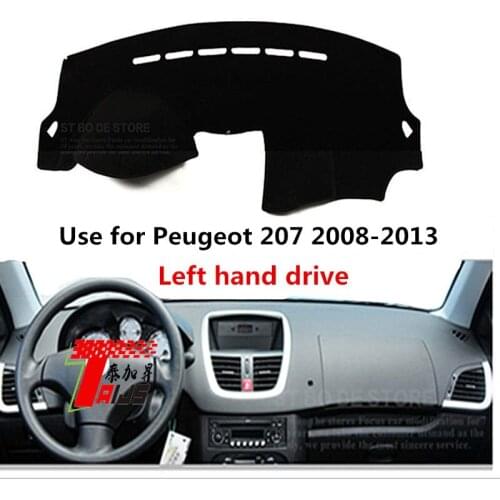 TAIJS Factory 3 Colors Car Dashboard Cover Sun Shade Mat Fit for Peugeot 207 2008 2009 2010 2011 2012 2013 Left Hand Drive