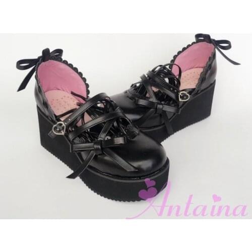 Princess sweet lolita gothic lolita shoes custom lolita cos punk laciness bow princess shoes an9845 cosplay