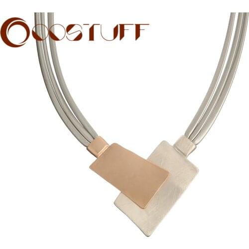 Vintage Chokers Geometric Suspension Pendant Necklace Chains Around The Neck Accessories Statement Decorative Jewelry for Women