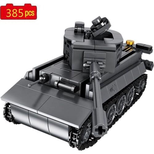 WW2 Military Series World War II Tiger Heavy Main Battle Tank DIY Model Building Blocks Bricks Toys Gifts