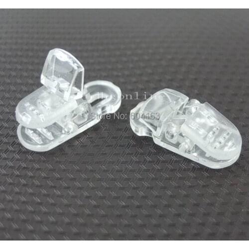 30 PCS Clear Clip Pacifier Plastic Badge Lanyard Craft Sewing Strap Holder