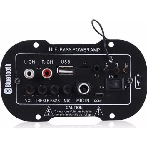 5 Inch 7.4V/YS/Rechargeable / BT with MIC Power Amplifier Board TF Card, U Disk Play MP3 Music Power Amplifier Board