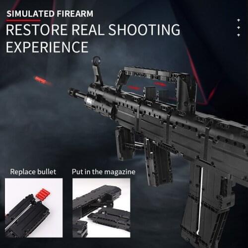 MOULD KING MOC The QBZ 95 Automatic Rifle Weapon Gun Model Assembly Kits Building Blocks Bricks Kids Educational DIY Toys Gifts