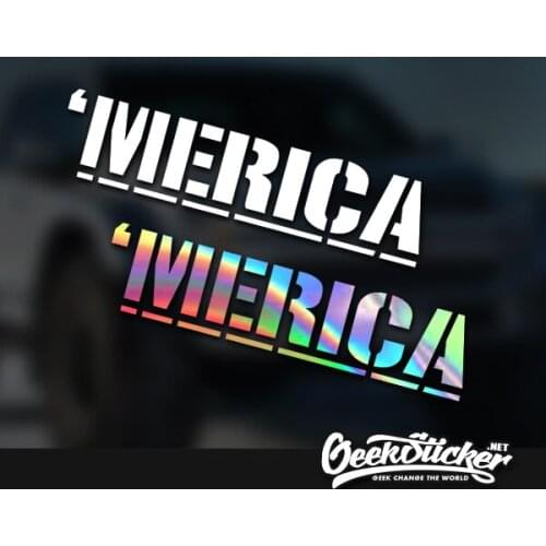 2 Color "Merica" Windshield Sticker America Banner Sticker Truck Car Decal For Ford F150 Ranger Raptor GMC SIERRA CANYON