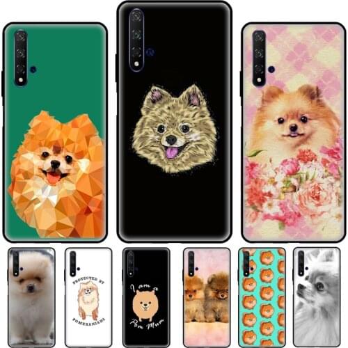 Cartoon Pomeranian Dog For Huawei Y3 Y5 Y6 Y7 2017 2018 Y9 Prime 2019 Y7A Y5P Y6P 2020 Nova 5T 2 3 i Phone Case