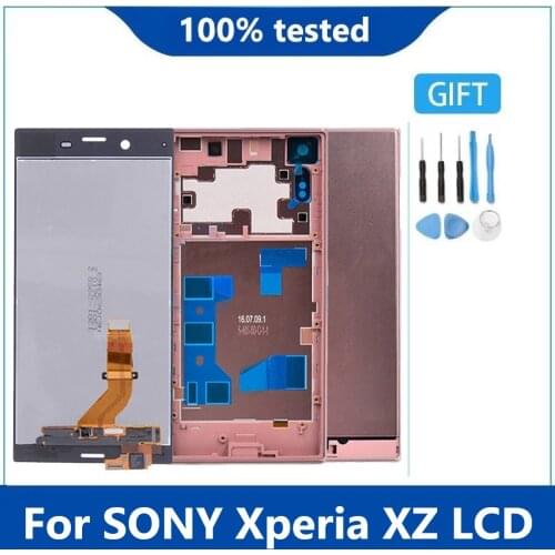 Original For 5.2" SONY Xperia XZ Display F8331 F8332 Touch Screen Digitizer Replacement Parts For SONY Xperia XZ LCD+frame