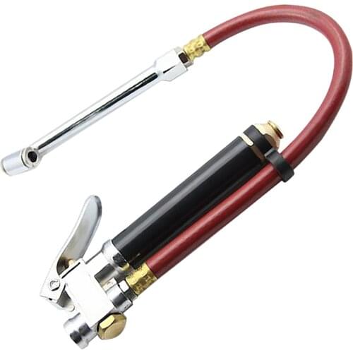 Dual Head Commercial Tire Inflator Air Chuck + Pressure Gauge for Car Truck