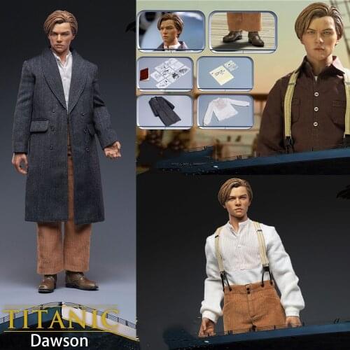 CHONG C001 1/6 Scale Titanic Jack Little Plum Long Coat Edition 12 inch Male Action Figure Full Set Model Toy for Fans Gift