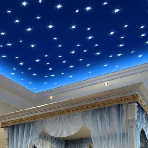 Fluorescent Wall Sticker Moon Star Wallpaper Glow Shine In The Darkness Special Festivel Kids Baby Bedroom Decoration Home Decor
