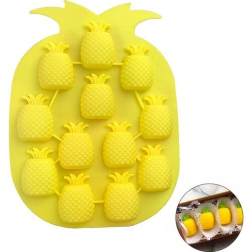 Food Grade Silicone Pineapple Shape Mold Cake Dessert Tart Ice Tray Model Aromatherapy Handmade Soap Mold DIY Bake Easy To Clean