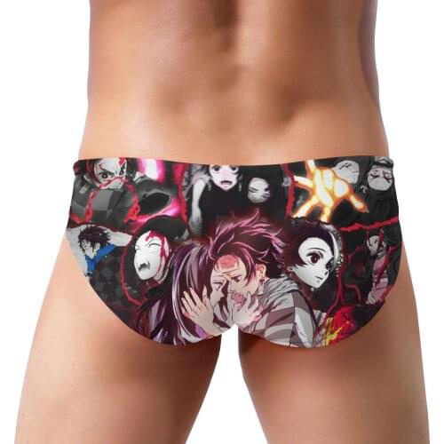 Hot Sell Mens Swimwear Demon Slayer Mens triangle Shorts Out Door Surf Board Beach Shorts Quick-drying Swimming Trunks