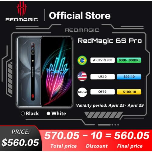 DHL Free Global Version Nubia RedMagic 6 Pro Gaming Mobilephone Snapdragon888 Octa Core 6.8'' AMOLED 64MP Camera Red Magic 6 Pro