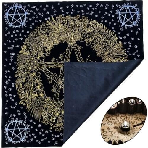 R58E Ta-rots Pad Rubber Pad Astrolabe Witch Divination Pendulum Divination Tablecloth Props For Board Game Square