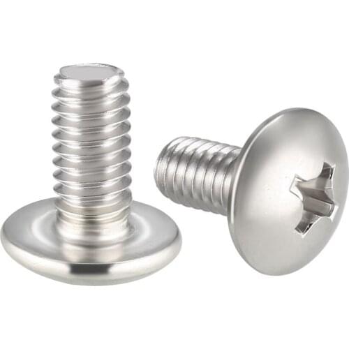 Uxcell Machine Screws, M4x8mm Phillips Truss Head Screw, 304 Stainless Steel 30Pcs